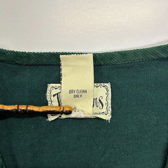 Vtg TanTrums Christmas Sweater Vest Wool Blend Green Red Holiday Applique M - Picture 7 of 9